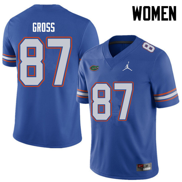 Jordan Brand Women #87 Dennis Gross Florida Gators College Football Jerseys Sale-Royal